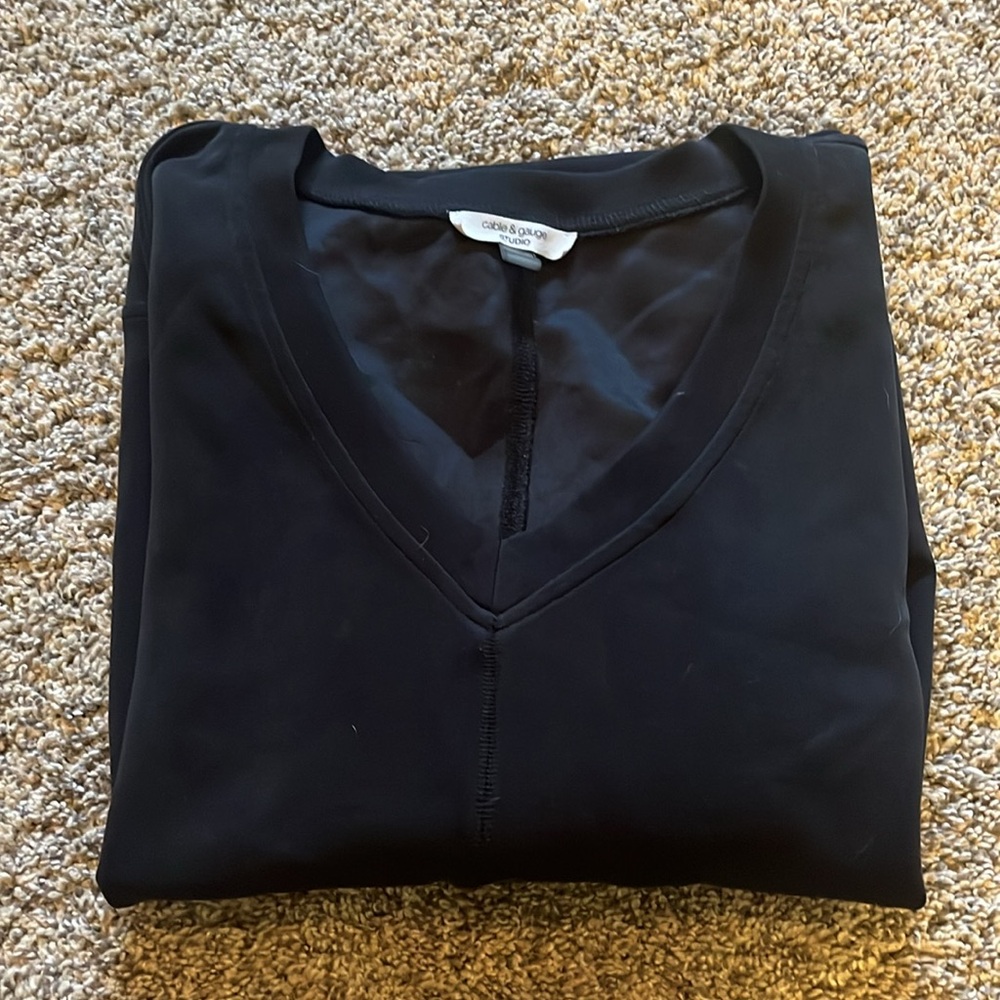 Cable & Gauge black sweater